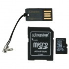 Kingston Micro SDHC 16GB Clasa 10 UHS-I + Adaptor SD + Card Reader USB 2.0