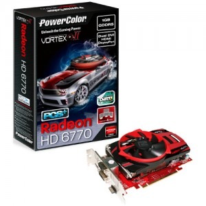 PowerColor Radeon HD6770 PCS+ Vortex II Series 1GB GDDR5 128-bit DiRT 3 Edition