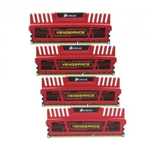 Corsair Vengeance Red 32GB DDR3 1866MHz CL10 Quad Channel Kit