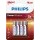 Philips PowerLife 4x AAA LR03 blister