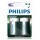 Philips LongLife 2x D R20 blister