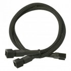 Nanoxia 3-pin Fan Female - 2x 3-pin Fan Male, 0.6m, negru