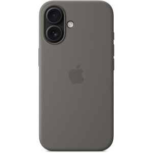 Apple Protectie pentru spate, material silicon, cu MagSafe pentru iPhone 16, culoare Stone Gray