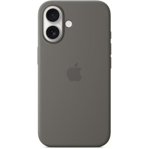 Apple Protectie pentru spate, material silicon, cu MagSafe pentru iPhone 16, culoare Stone Gray