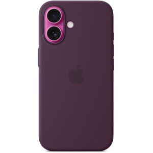 Apple Protectie pentru spate, material silicon, cu MagSafe pentru iPhone 16, culoare Plum