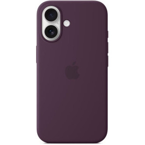 Apple Protectie pentru spate, material silicon, cu MagSafe pentru iPhone 16, culoare Plum