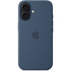 Apple Protectie pentru spate, material silicon, cu MagSafe pentru iPhone 16, culoare Denim