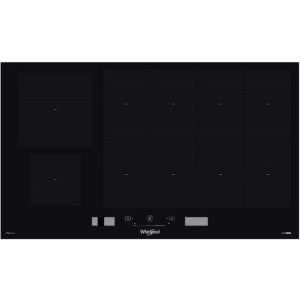 Whirlpool SMP 9010 C/NE/IXL, Inductie, 10 zone de gatit, 6th Sense, FlexiCook, FlexiFull, 80 cm, Negru