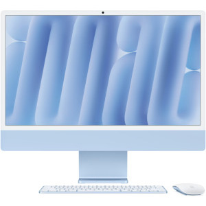 Apple iMac 24 inch 4.5K Retina, Apple M4, 16GB RAM, 256GB SSD, 8 core GPU, macOS Sequoia, RO keyboard, Blue
