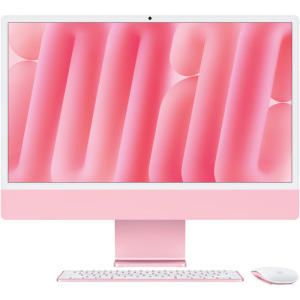 Apple iMac 24 inch 4.5K Retina, Apple M4, 16GB RAM, 256GB SSD, 10 core GPU, macOS Sequoia, RO keyboard, Pink