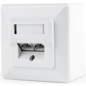 Accesoriu retea Gembird Priza dubla RJ45 pentru cablu STP CAT6