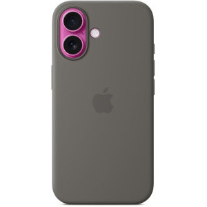 Apple Protectie pentru spate, material silicon, cu MagSafe pentru iPhone 16 Plus, culoare Stone Gray
