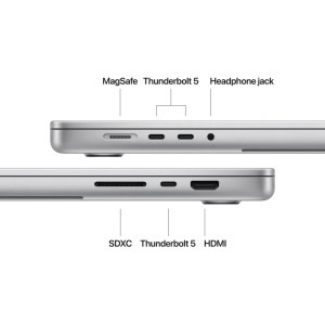 Apple 16.2'' MacBook Pro 16 Liquid Retina XDR, Apple M4 Max chip (16-core CPU), 64GB, 1TB SSD, Apple M4 Max 40-core GPU, macOS, Silver, INT keyboard, 2024