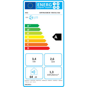 AEG ChillFlex Pro AXP34U338CW, 12000 BTU, Clasa A, Portabil