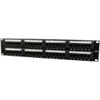 Accesoriu retea Gembird Patch panel 19 inch 48 Port CAT5e rear cable management Black