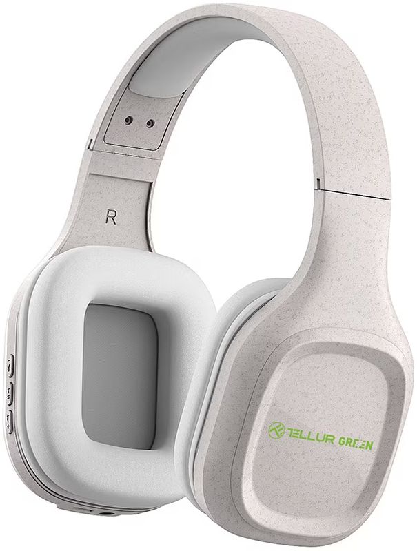 Casti Tellur Over-Ear, Green Pulse, Crem