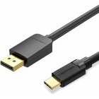 Cablu video Vention USB-C Male - DisplayPort Male, 1 m, Negru