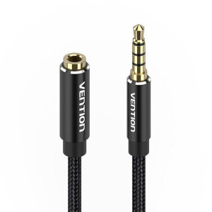 Vention Jack 3.5 mm Male - Jack 3.5 mm Female, 1.5m, negru