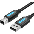 Cablu periferice Vention USB 2.0 Male tip A - USB 2.0 Male tip B, 2m, negru