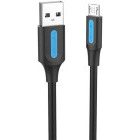 Cablu periferice Vention USB 2.0 Male - microUSB 2.0 Male, 0.5m, negru