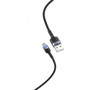 Tellur USB Male la microUSB Male, LED, 1.2 m, Black, amperaj maxim suportat 3A