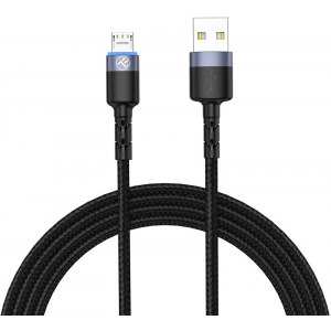Tellur USB Male la microUSB Male, LED, 1.2 m, Black, amperaj maxim suportat 3A