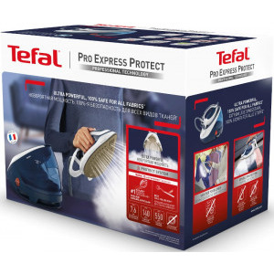 Tefal Statie de calcat ProExpress Protect GV9221E0, 2600W, 140g/min, Albastru