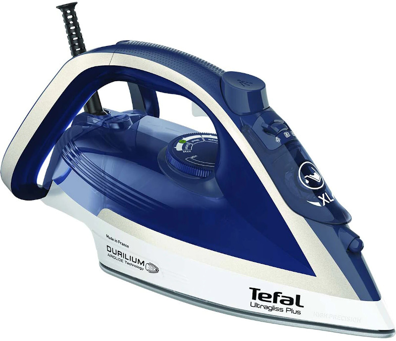 Tefal Fier de calcat Ultragliss Plus FV6812E0, 2800W, 260g/min, Alb/Albastru