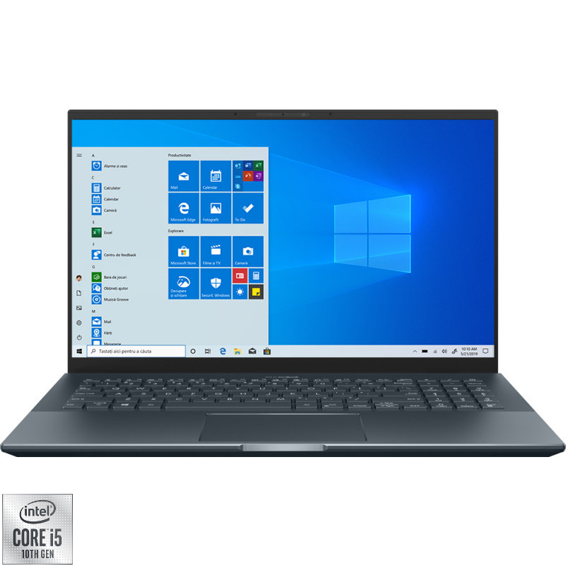 Ultrabook ASUS 15.6” ZenBook Pro 15 OLED UX535LI, UHD Touch, Procesor Intel® Core™ i5-10300H (8M Cache, up to 4.50 GHz), 16GB DDR4, 512GB SSD, GeForce GTX 1650 Ti 4GB, Win 10 Pro, Pine Grey ASUS imagine noua idaho.ro