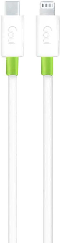 Cablu de date / adaptor Goui Classic USB-C Male la Lightning Male, 1 m, White