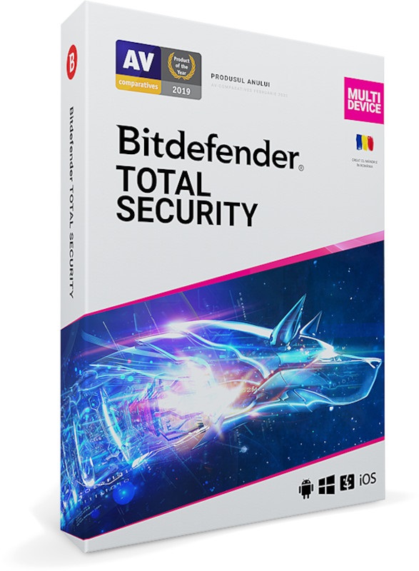 Antivirus Bitdefender Total Security Multi-Device, 5 Dispozitive, 2 Ani, Licenta noua, Retail