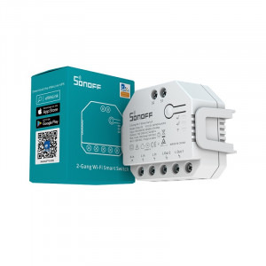 Sonoff Dual R3 cu 2 canale, Programari, Wi-Fi 2.4 GHz, Contor energie