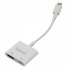 Spacer 2-in-1 adaptor, Lightning, 1x HDMI, 1x Lightning
