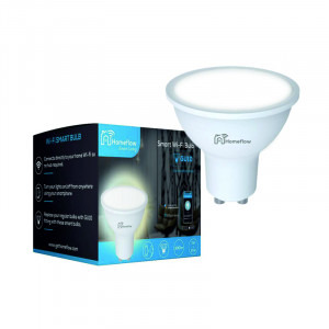 Homeflow Bec inteligent LED Wireless B-5002, GU10, 5W (35W), 300lm, Control de pe telefonul mobil