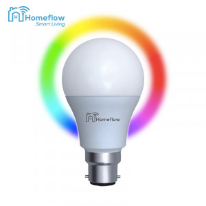 Homeflow Bec inteligent LED Wireless B-5006, B22, 9W(60W), 806lm, RGB, Control de pe telefonul mobil