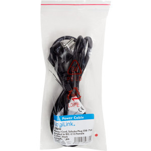 Logilink Schuko Male - IEC 320 C13 Female, 1.8m, negru