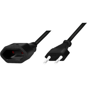 Logilink Europlug Male - Europlug Female, 1m, negru