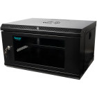 Spacer SPCW-6U-400-BK-02 6U, Wall mount, 500 x 400 mm, Glass door, Negru