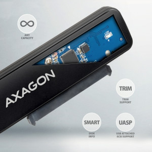 AXAGON 1x USB Tip C 3.2 Male - 1x SATA-III 2.5 inch HDD/SSD Female, 0.2 m, negru