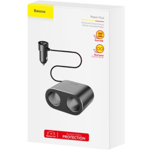 Baseus CRDYQ-01, High Efficiency, 2x USB, Grey