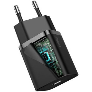 Baseus Super Si TZCCSUP-B01, Quick Charge 20W, Black, cablu USB-C inclus