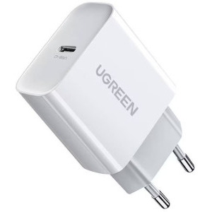 Ugreen CD137, 1x USB-C, Quick Charge 20W, White