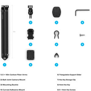 GoPro Suport tip brat Boom + monturi adezive