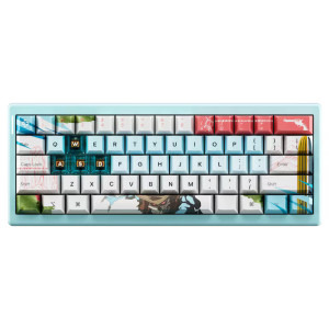 QwertyKey 61 Pro Western RGB Blue Liniar Prelubrifiat V2 Switch Mecanica