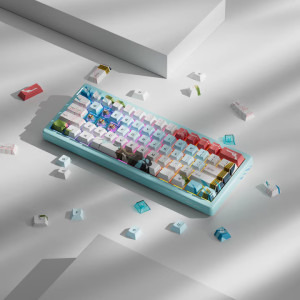 QwertyKey 61 Pro Western RGB Blue Liniar Prelubrifiat V2 Switch Mecanica