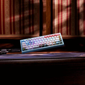 QwertyKey 61 Pro Western RGB Blue Liniar Prelubrifiat V2 Switch Mecanica
