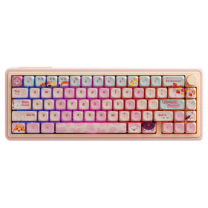 QwertyKey 65 Pro Bliss RGB Pink Liniar Prelubrifiat V2 Switch Mecanica