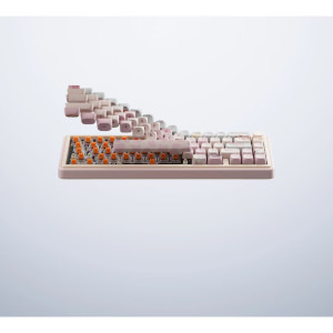 QwertyKey 65 Pro Bliss RGB Pink Tactil Prelubrifiat V2 Switch Mecanica