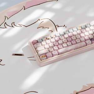 QwertyKey 65 Pro Bliss RGB Pink Tactil Prelubrifiat V2 Switch Mecanica