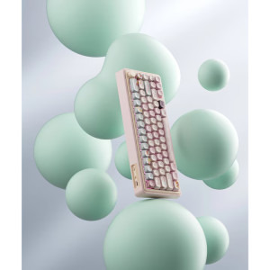 QwertyKey 65 Pro Bliss RGB Pink Tactil Prelubrifiat V2 Switch Mecanica